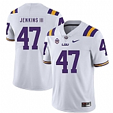 LSU Tigers 47 Nelson Jenkins III White Nike College Football Jersey Dzhi,baseball caps,new era cap wholesale,wholesale hats